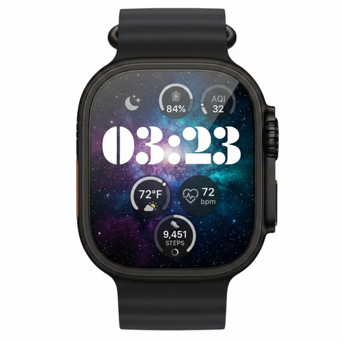 Apple Watch Ultra 2 49mm GPS + Cellular Titanium Smartwatch - Natural Titanium Black Titanium - Pristine - Refurbished () Apple