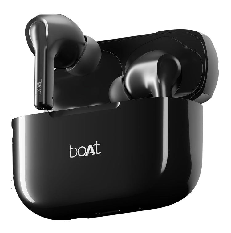 boAt Airdopes 163 Wireless Earbuds - Active Black, 40H Playtime, 13mm Drivers, IPX5