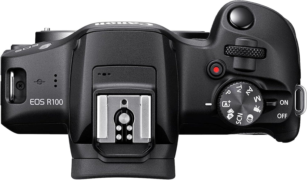 Canon EOS R100 Mirrorless Camera Kit with RF-S 18-45mm Lens – 24.1MP APS-C – Compact & Lightweight (Black)