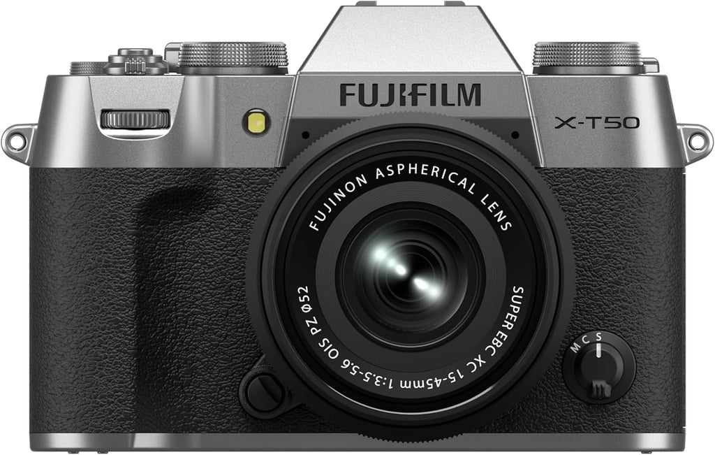 Fujifilm X-T50 Silver Mirrorless Camera Body – High-Resolution Sensor