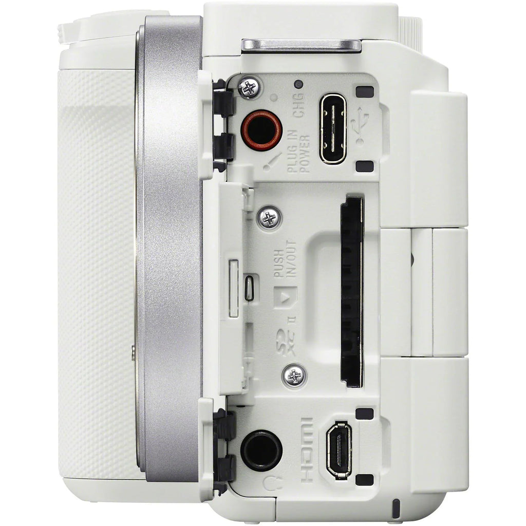 Sony ZV-E10 Mirrorless Camera with 16-50mm Lens (ILCZV-E10L) (White)