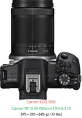 Canon EOS R50 Mirrorless Camera Kit with RF-S 18-150mm Lens Black
