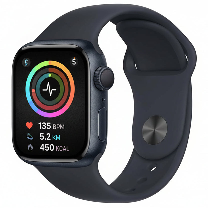 Apple Watch S7 Cellular 41mm Aluminium Case with Midnight Sport Band - with 80% battery - Pristine - Refurbished () Apple