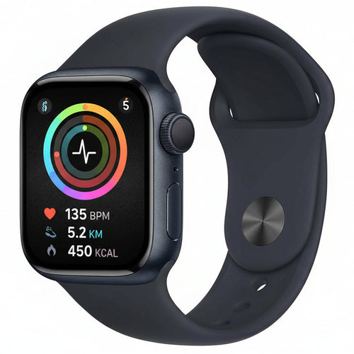 Apple Watch S7 Cellular 41mm Aluminium Case with Midnight Sport Band - with 80% battery - Pristine - Refurbished () Apple