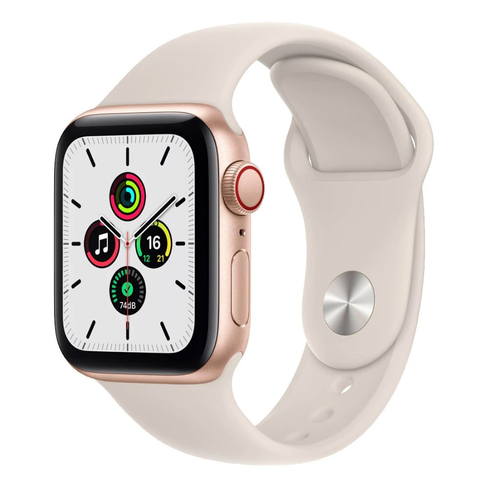 Apple Watch SE 1st Gen 2020 GPS, 40mm or 44mm aluminum case in Silver, Space Grey or Gold - Acceptable - Refurbished - 40mm / Gold