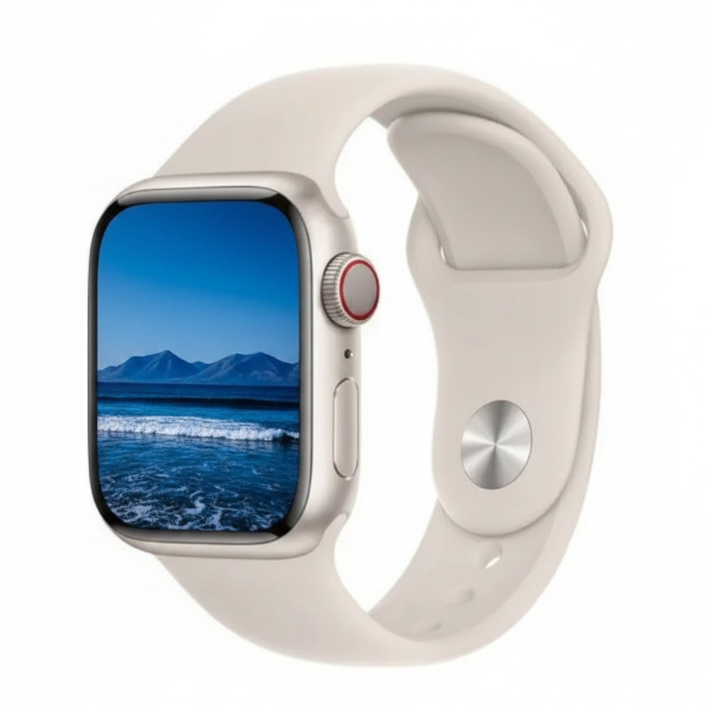Apple Watch Series 7 45MM GPS + Cellular - Aluminum Case Starlight - Sport band Starlight - With 100% Battery - Pristine -  Refurbished () APPLE