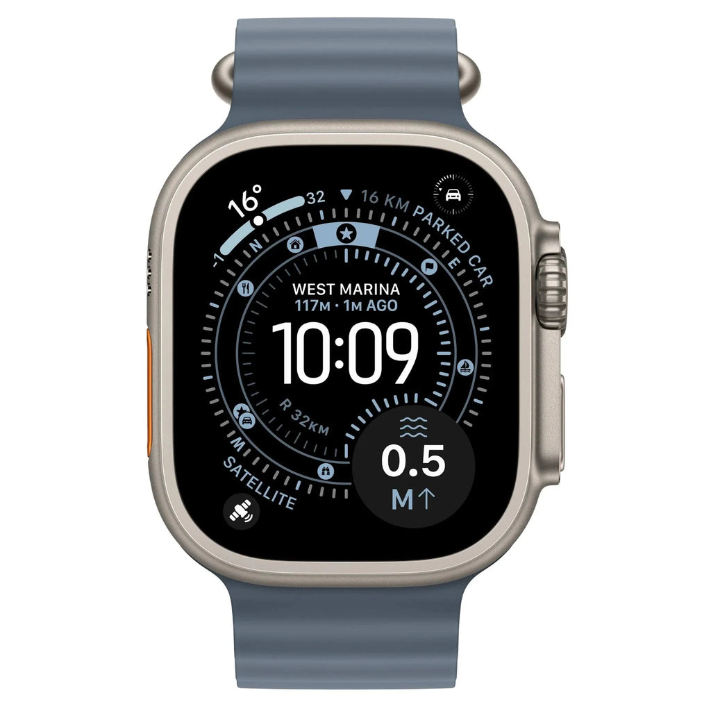 Apple Watch Ultra 2 49mm GPS + Cellular Titanium Smartwatch - Natural Titanium Black Titanium - Pristine - Refurbished () Apple