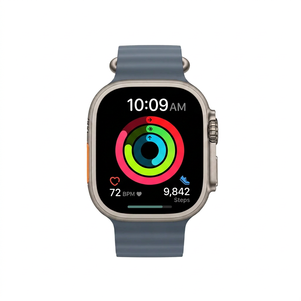 Apple Watch Ultra 3 49mm GPS + Cellular Titanium Smartwatch, Natural Titanium, Black Titanium