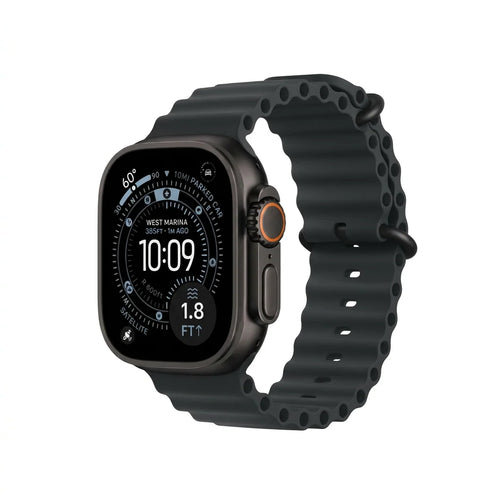Apple Watch Ultra 3 49mm GPS + Cellular Titanium Smartwatch, Natural Titanium, Black Titanium